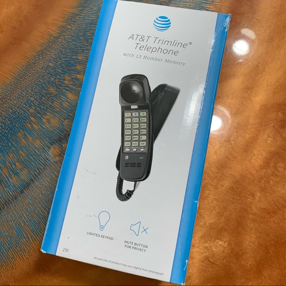 AT&T Trimline Phone  Wall/Desk # 210 Movie Prop Cool Decor New Open